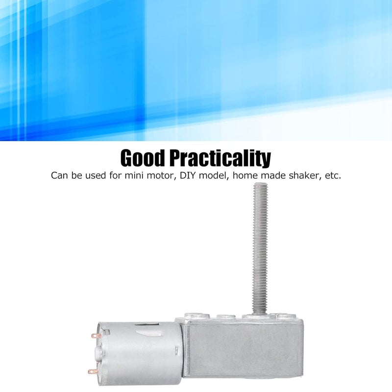 DC6V 90RPM Gear Motor with Self Locking Low Noise M6 Threaded Shaft 50mm for Industrial Drive - Image 5